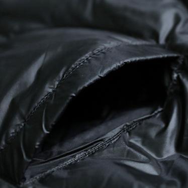 Black Down Coat Stand Collar Down Coat Pockets Zippered Overcoat