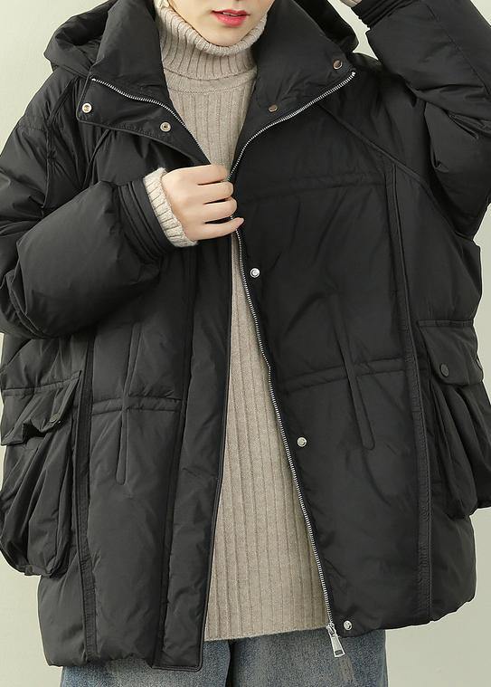 Oversize Warm Winter Coat Winter Stand Collar Coats Beige Hooded Winter Outwear
