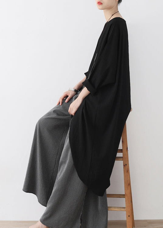 Autumn Wide Leg Pants Super Loose Linen Pants Elastic Waist Oversized