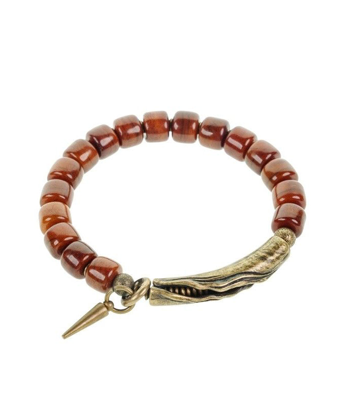 Brown Ancient Gold Beads Charm Bracelet
