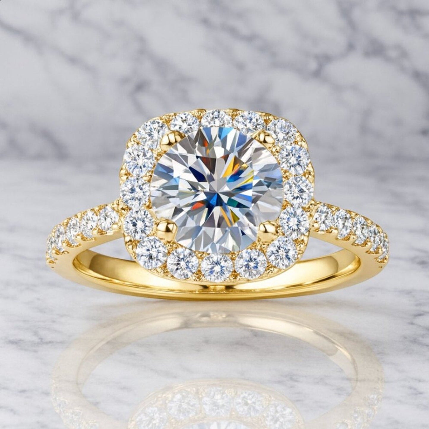 "waverly" Lab Diamond Travel Ring