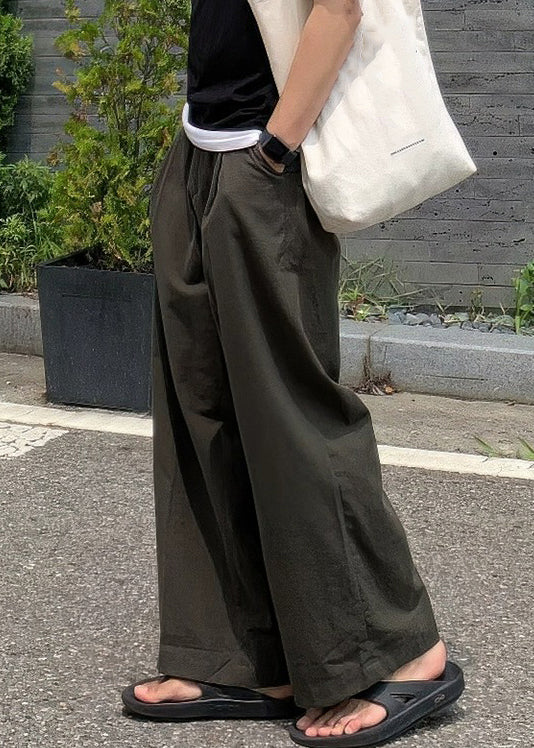 Art Apricot Pockets Linen Pants Summer