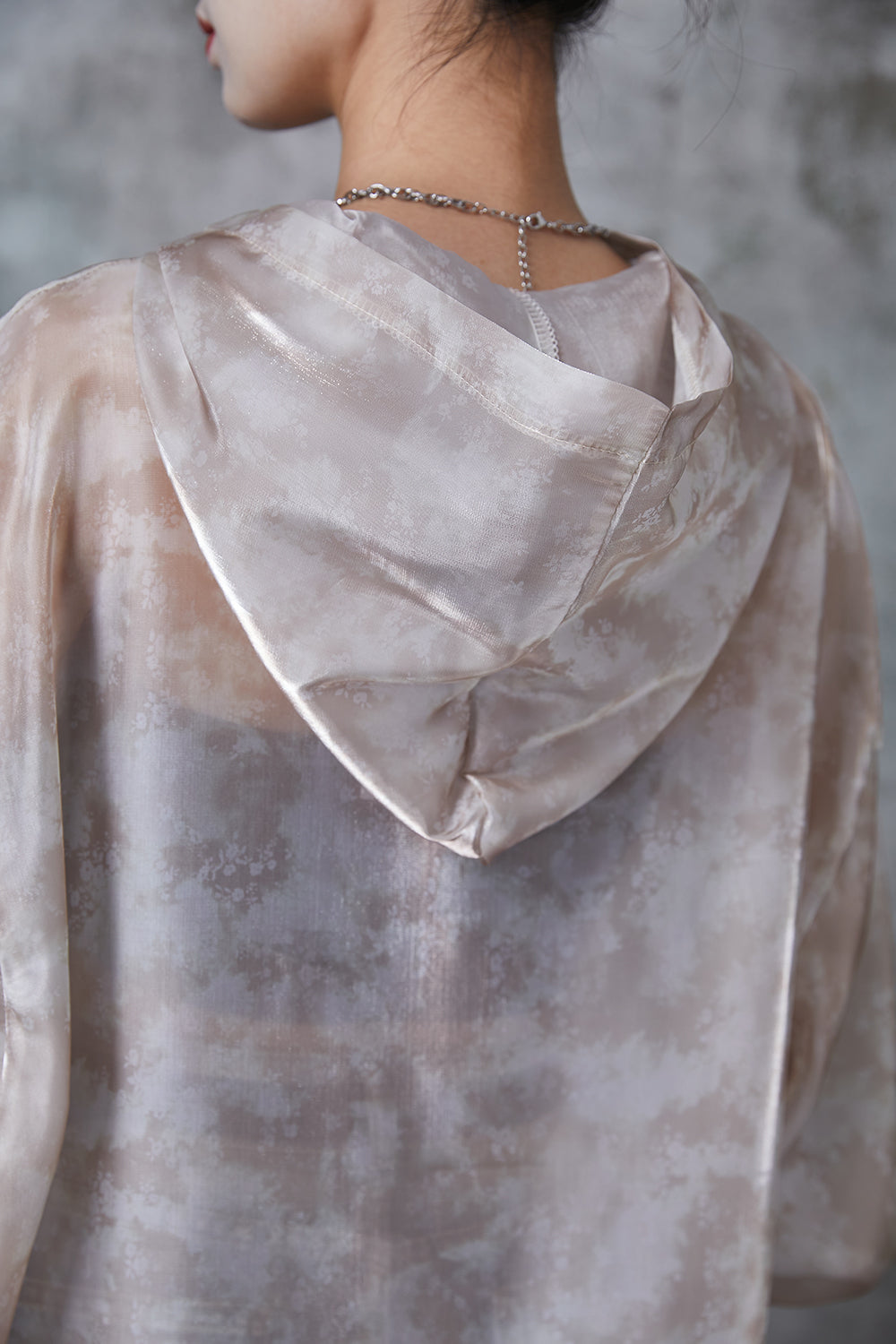 Art Khaki Oversized Drawstring Upf 50+ Coat Jacket Spring
