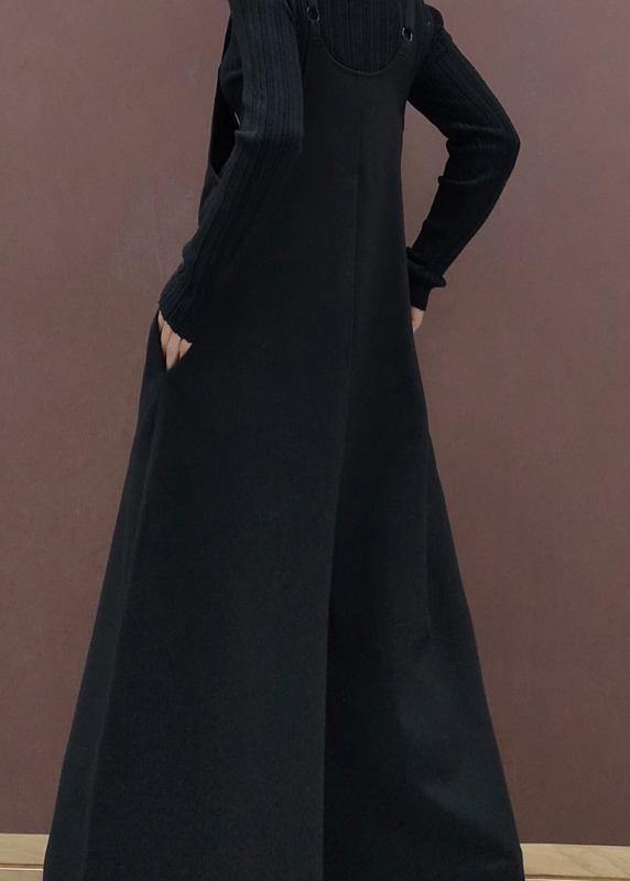 Black Embroidery Pants Unique Spring Shape Wild Pants