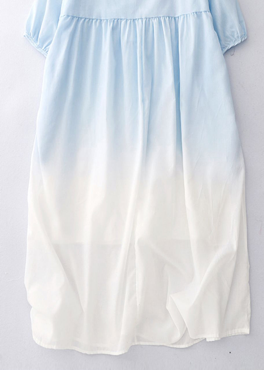 Gradient Color Oversized Cotton Beach Dess Summer