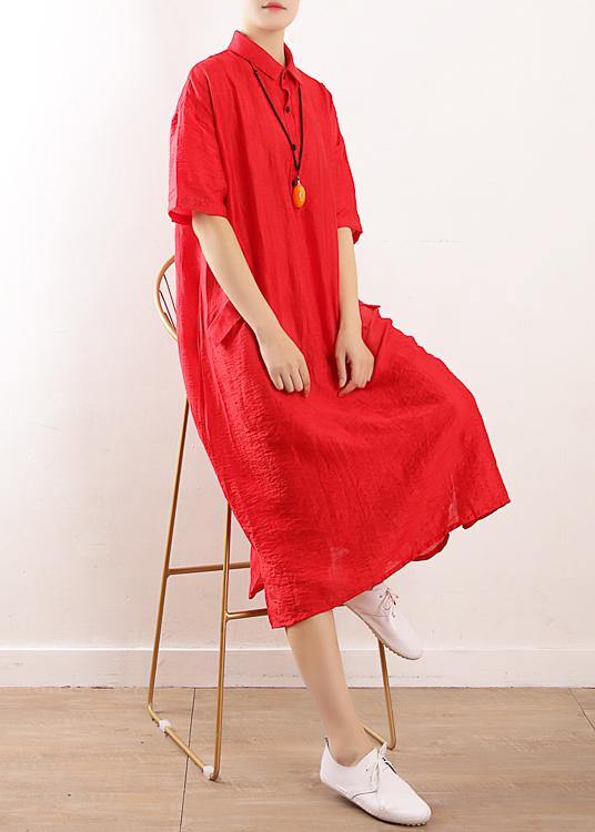Side Open Wardrobes Design Red Maxi Dress Summer
