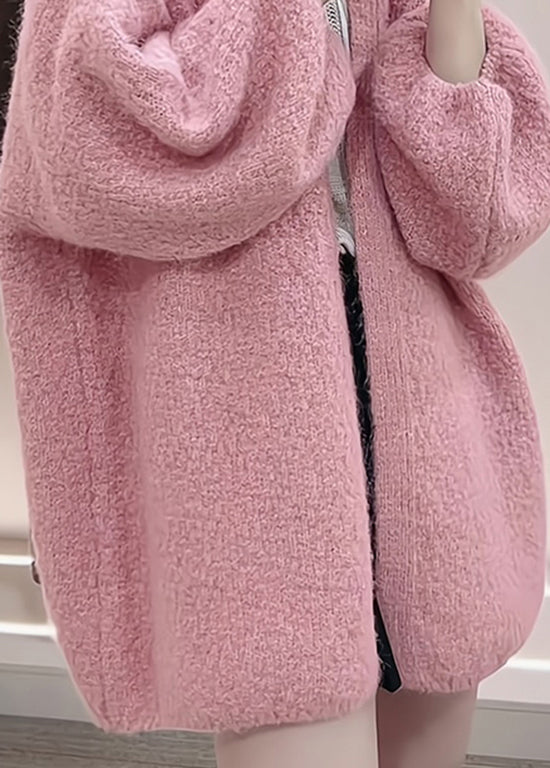 Boutique Pink V Neck Knit Cardigans Spring