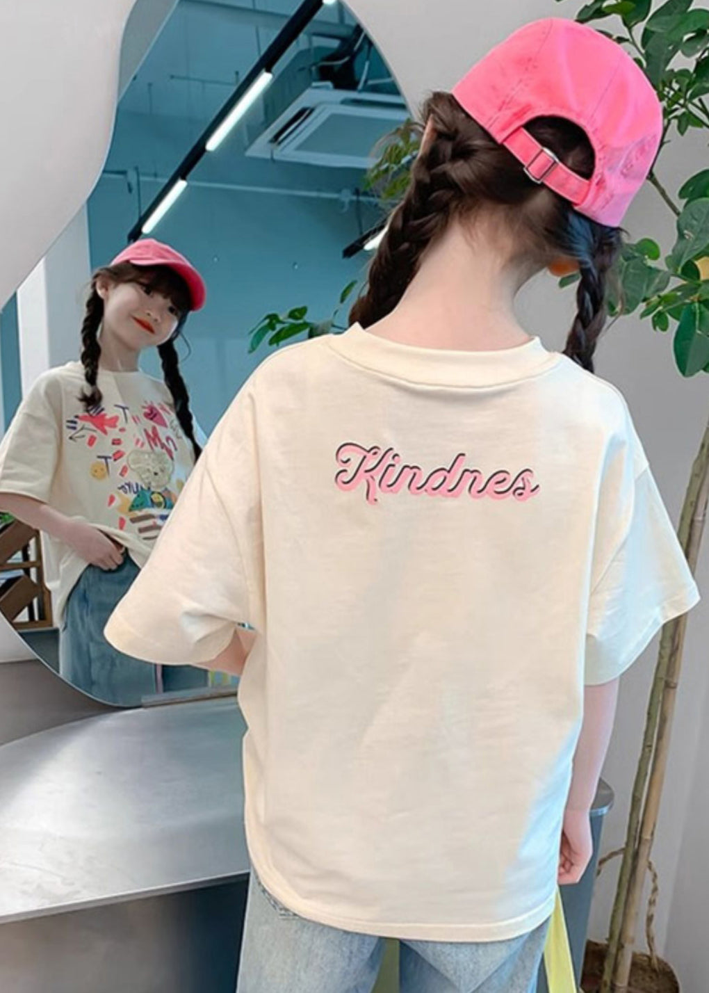 Brief Apricot Print T Shirt Short Sleeve