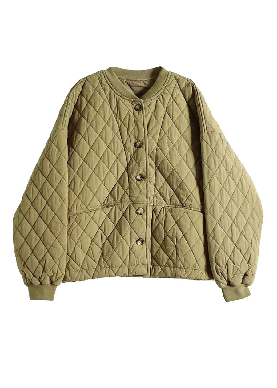 Brown Oversized Warm Fine Cotton Filled Coats Winter