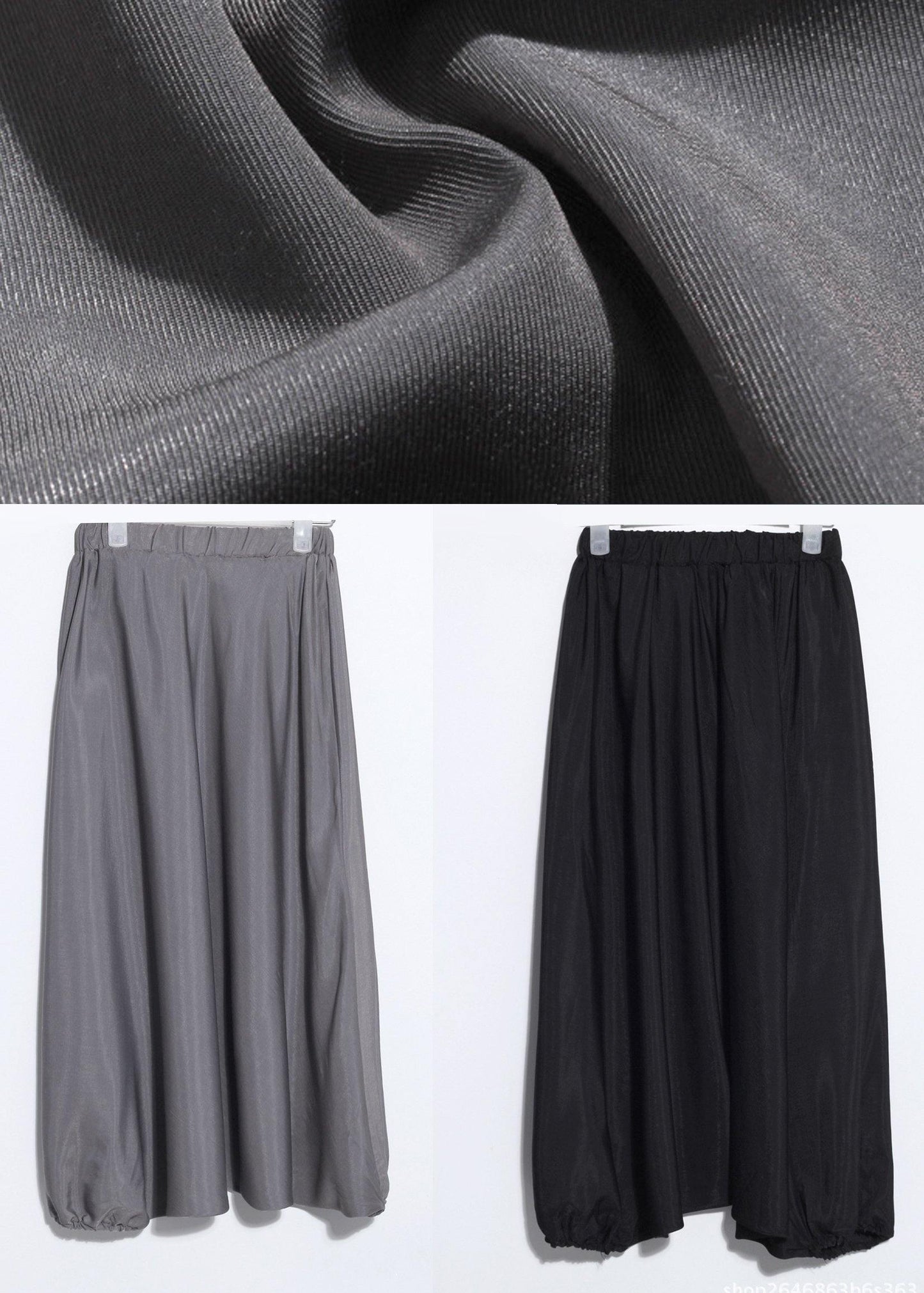 Grey Chiffon Lantern Pants Summer