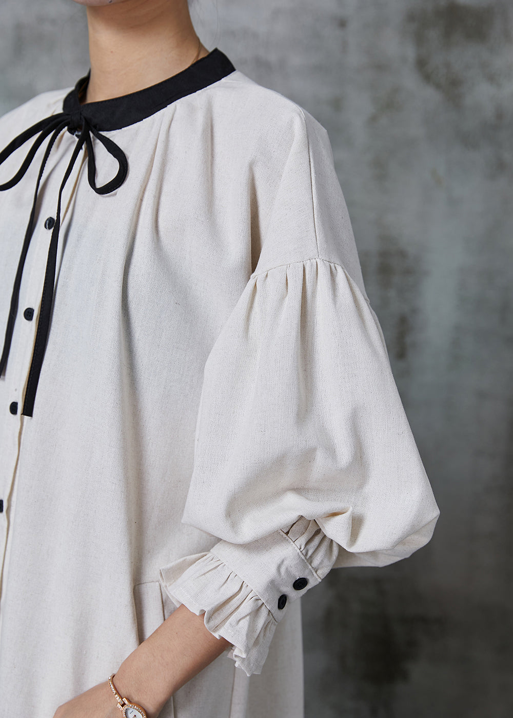 Apricot Silm Fit Cotton Shirt Dress Spring