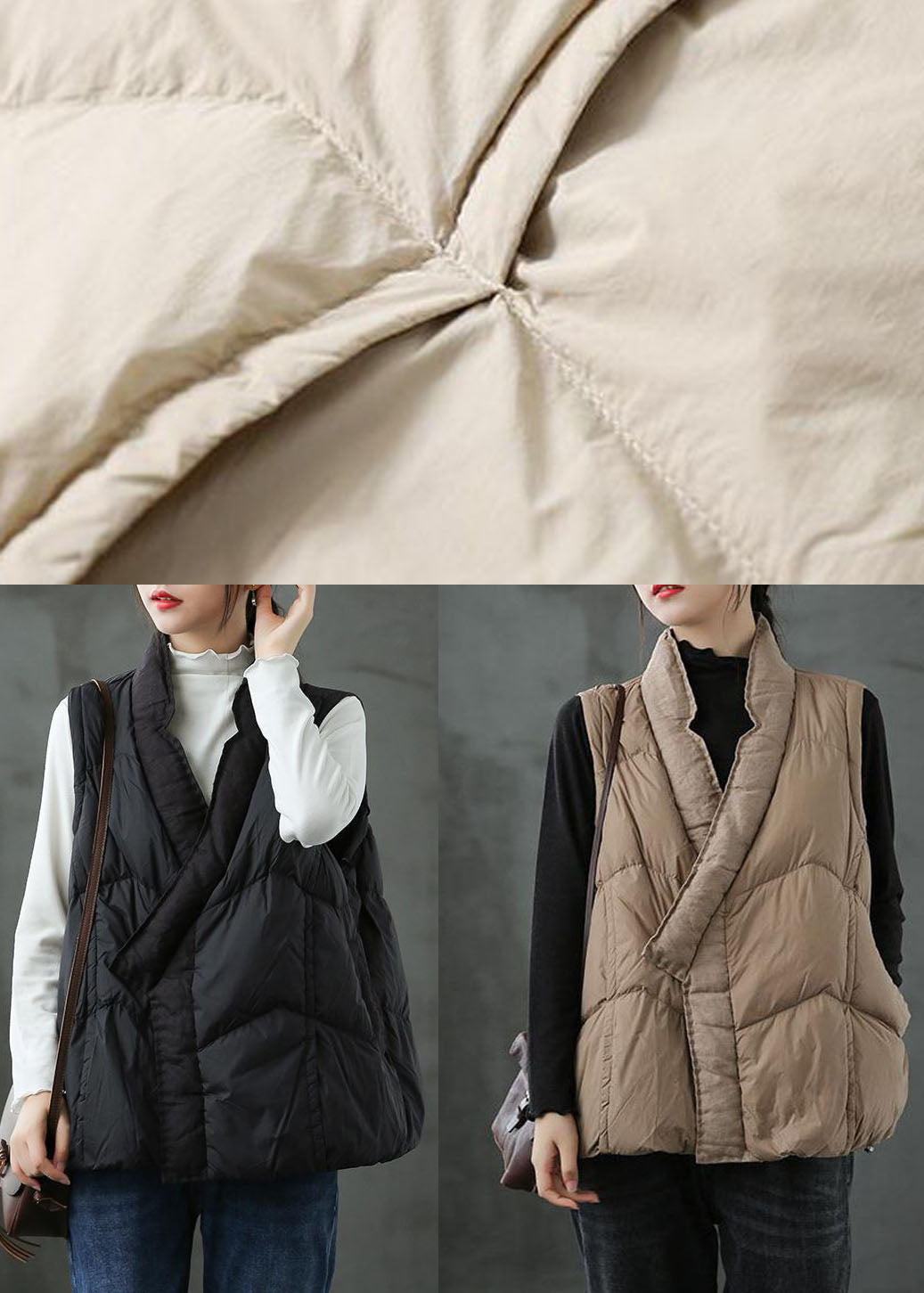 Diy Black Warm Winter Puffer Vest