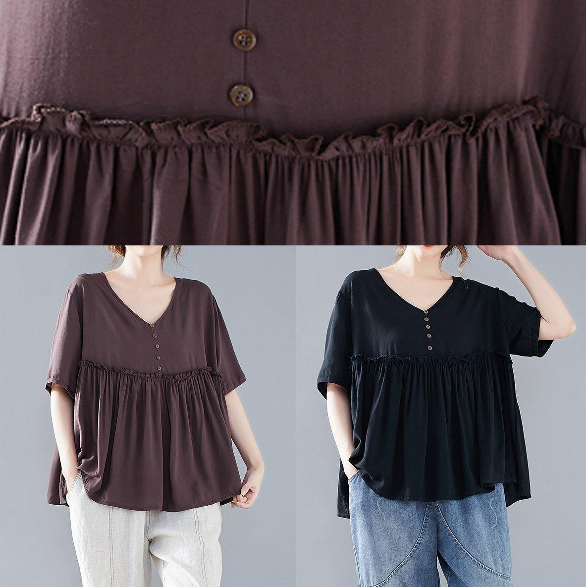 Diy V Neck Cinched Tunic Pattern Wardrobes Chocolate Tops