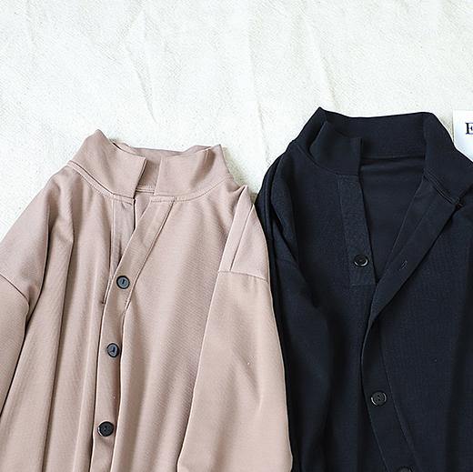 Lapel Asymmetric Cotton Wardrobes Sleeve Khaki Dress