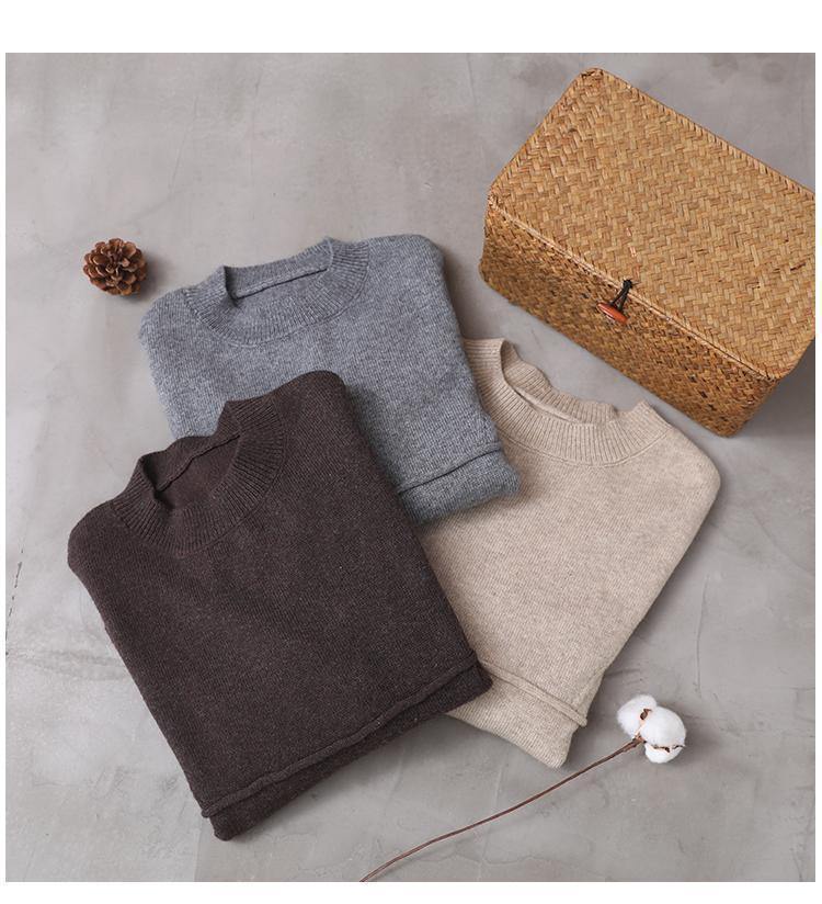 Beige O Neck Knitted Clothes Oversize Batwing Sleeve Knit Sweat Tops Asymmetric Hem