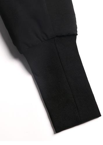 Fine Black Winter Parkas Oversize Hooded Zippered Winter Coats