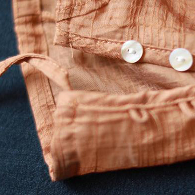 Fine Summer Cotton Blended Tops Short Sleeve Color High-low Hem Blouse