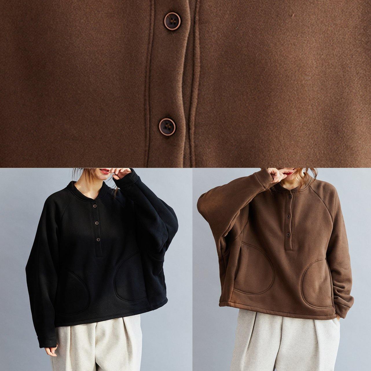 French Black Cotton Tops Women Blouses O Neck Art Spring blouse