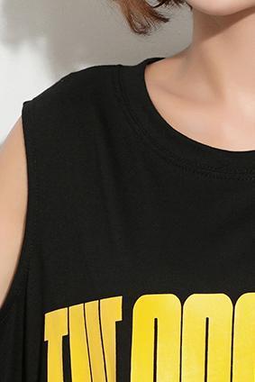 Loose Off the Shoulder Cotton Clothes Fine Work Black Shift Dresses Summer