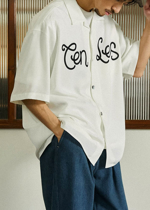 New White Peter Pan Collar Print Button Cotton Shirts Summer