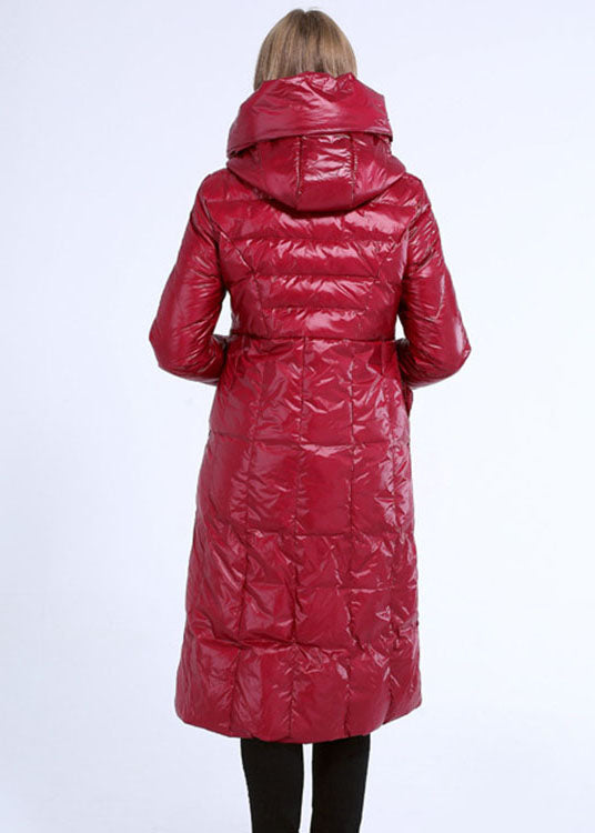 Mulberry Hooded Slim Fit Pockets Winter Duck Down Jackets