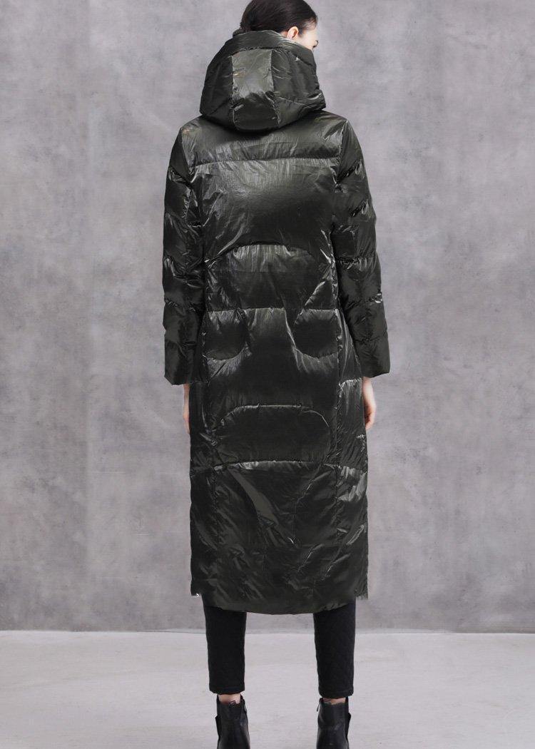 Warm Loose Fitting Winter Jacket Hooded Winter Outwear Black Winter Duck Down Coat