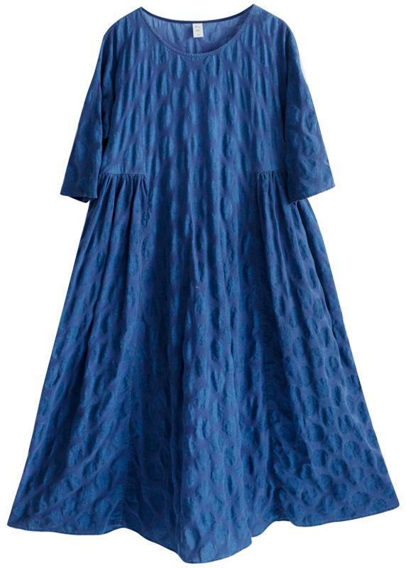O Neck Half Sleeve Tunic Dress Ideas Blue Dress