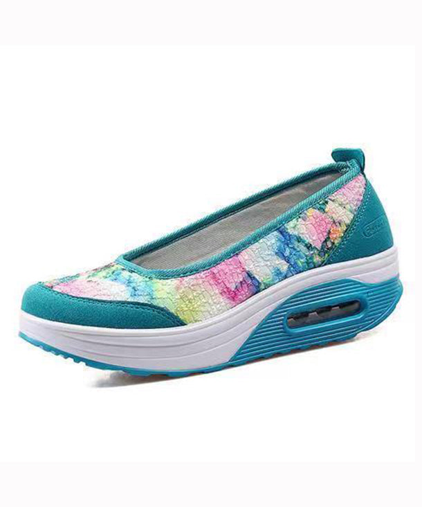 Splicing Platform Purple Breathable Mesh Soolinen Shoes-20251