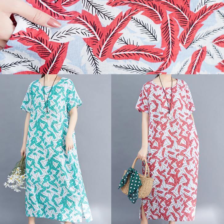 Green Cotton Dresses Fabrics Prints Maxi Summer Dresses