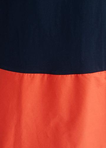 O Neck Patchwork Summer Quilting Dresses Shape Orange Dress
