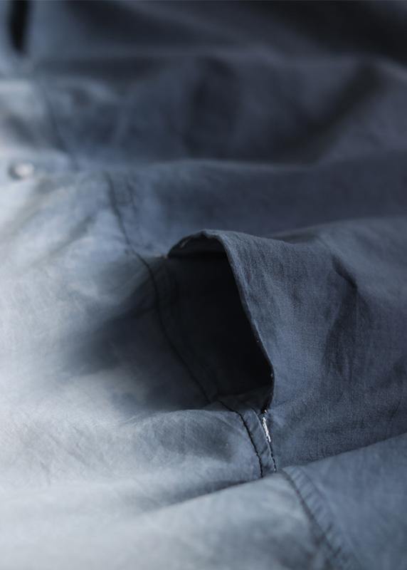 V Neck Hooded Cotton Clothes for White Gradient Color Cotton Summer Shirts