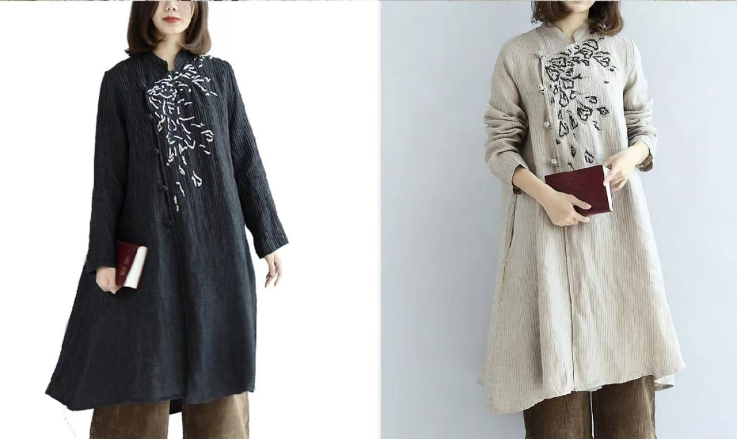 Black Linen Dresses Linen Blouses Caftans
