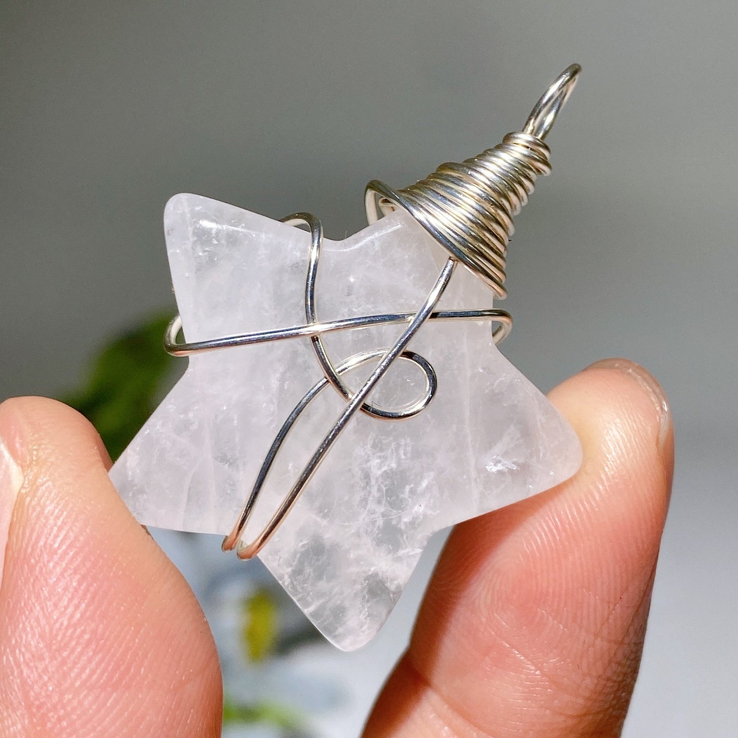 Crystal Star Pendant With Black Cord Necklace