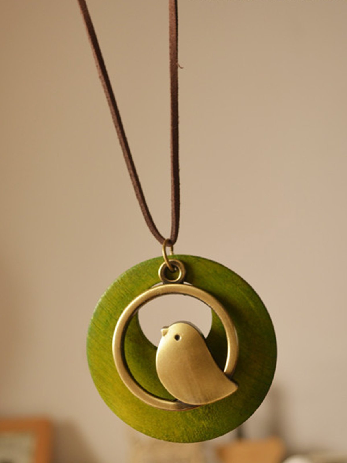 Handmade Bird Sweater Necklace