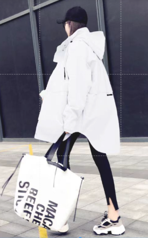 New Orange Duck Down Coat Parka Hooded Zippered Coats