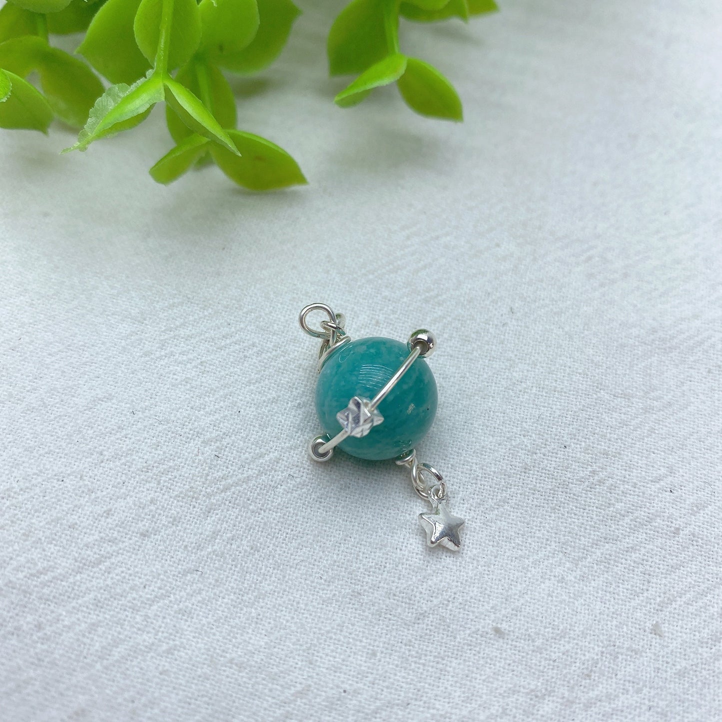 Mixed Crystal Planet Pendant 1.2 Inch Healing Necklace