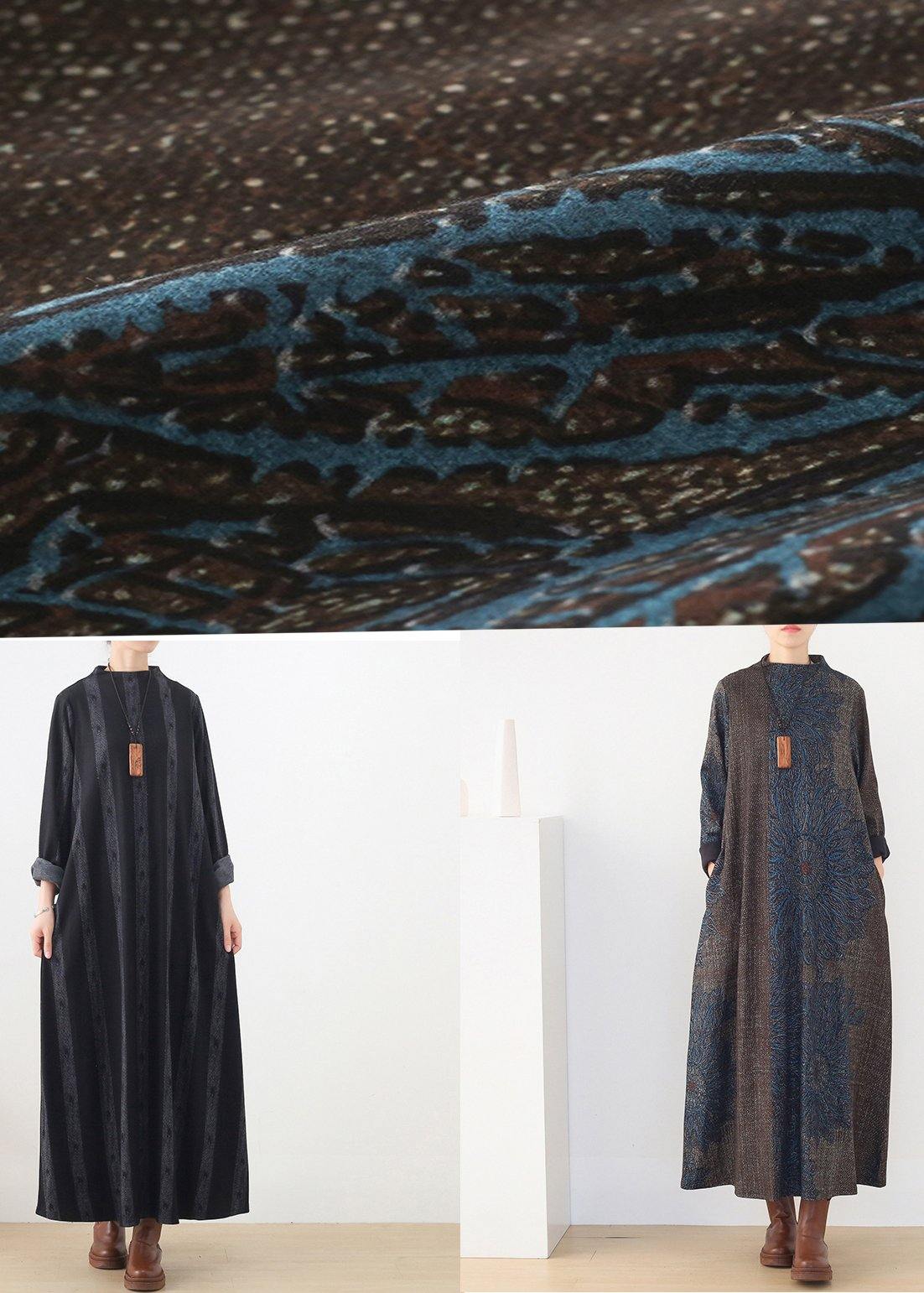 New Base Dress Black Prints Style Long Dresses