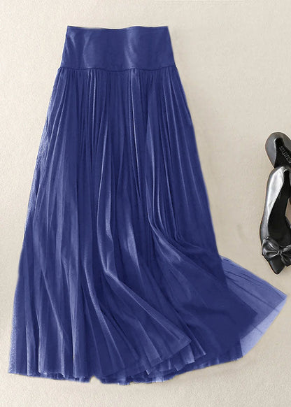 Black Zip Up Patchwork Tulle Skirt Spring