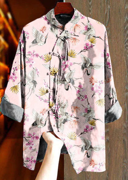 Art Yellow Text Double-layer Collar Asymmetrical Jacquard Silk Shirt Top Fall