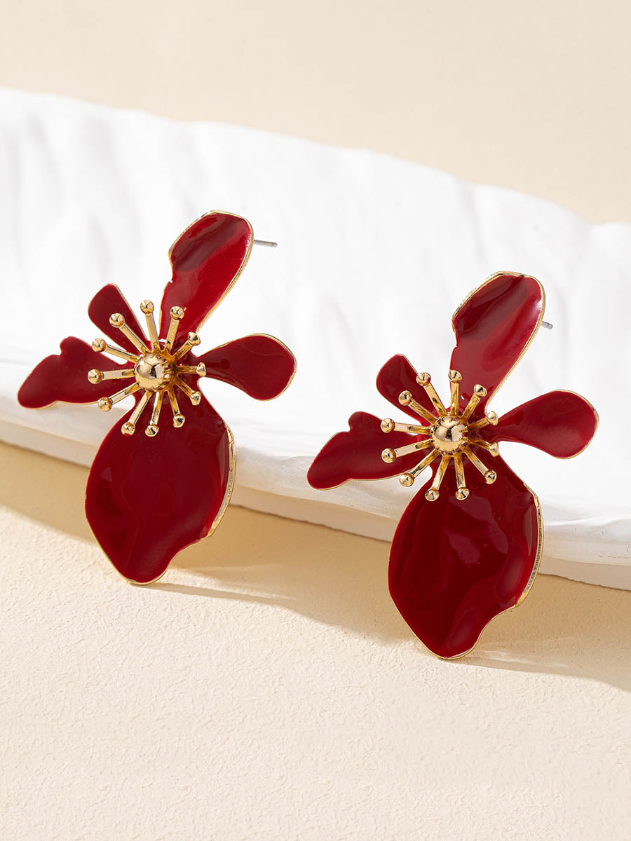 Irregularity Flower Shape Earrings Accessories