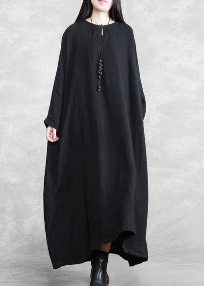 100% O Neck Pockets Clothes Sewing Chocolate Dress