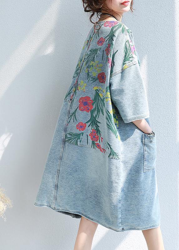100% O Neck Pockets Cotton Quilting Dresses Catwalk Dresses