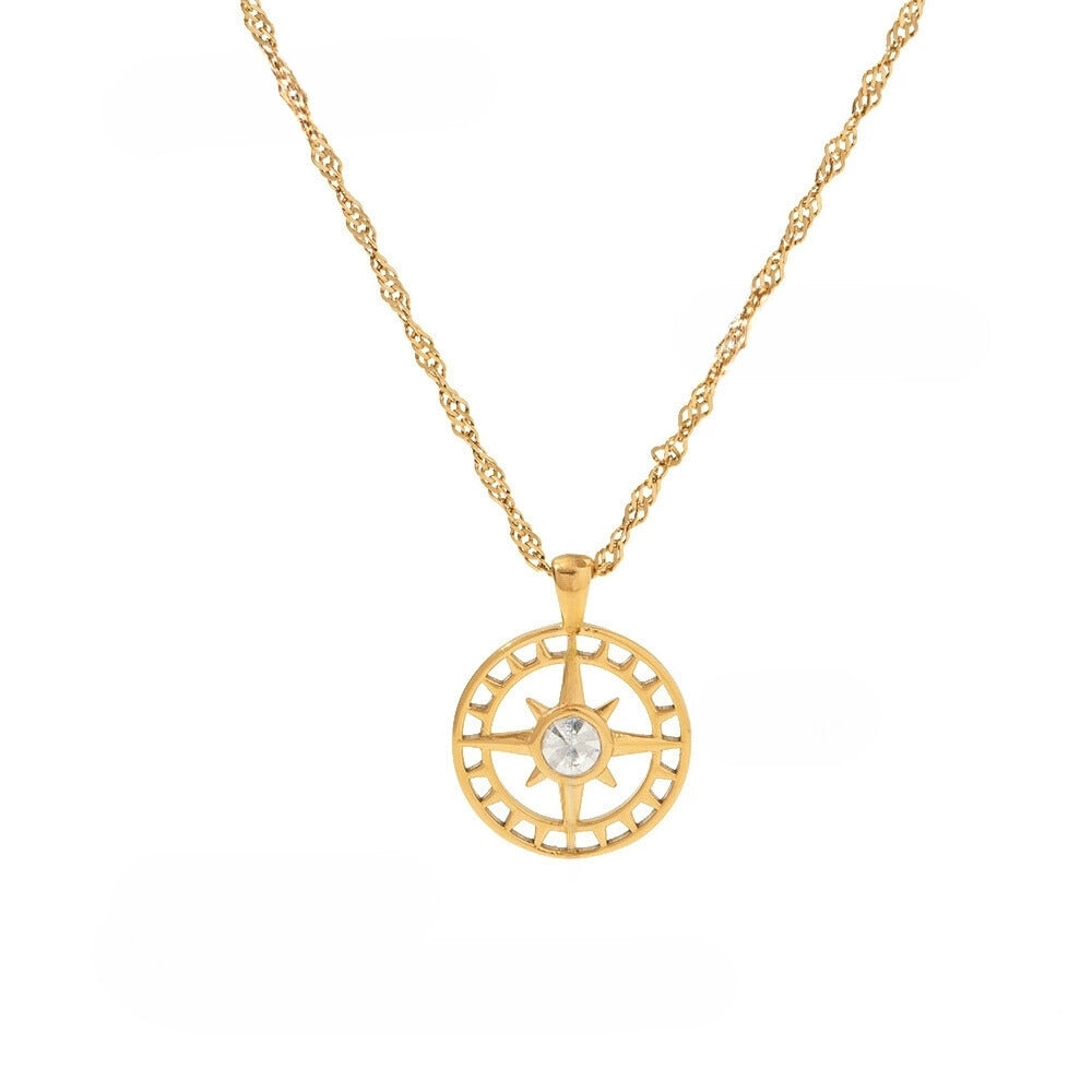 Celine Celestial Starburst Pendant Necklace
