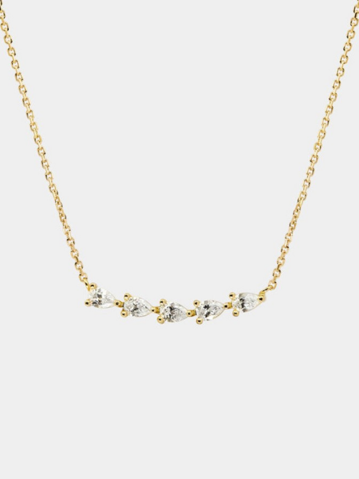 Zircon Minimal Crystal Chain Necklace
