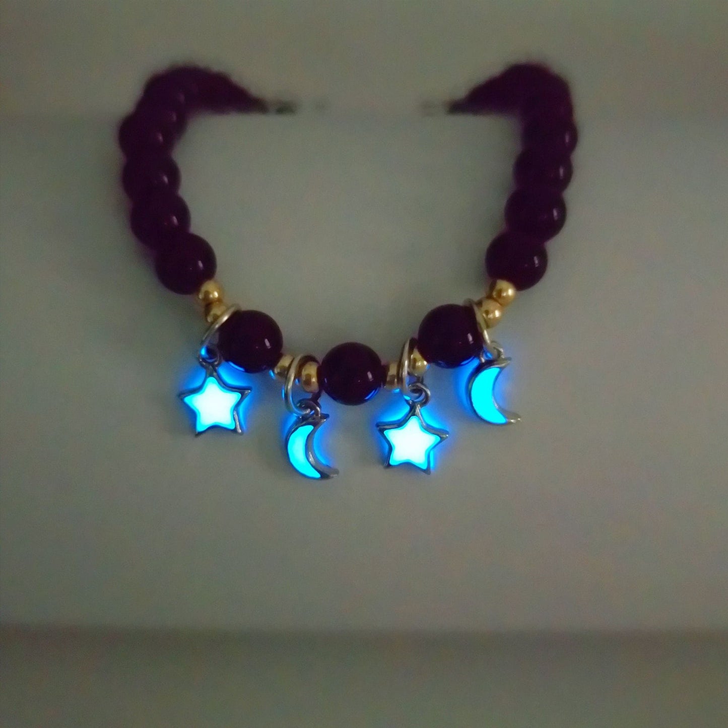 Luminous Lotus Energy Bracelet - Glow-in-the-dark Natural Stone Healing