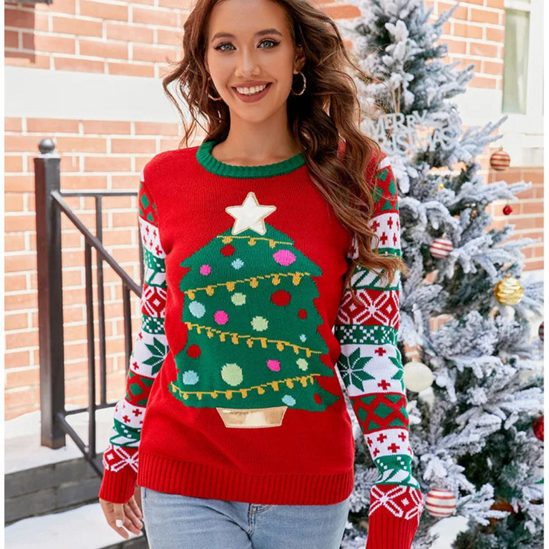 Long-Sleeve Christmas Sweater for Women