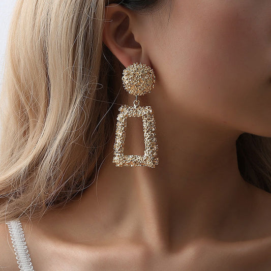 Street Geometric Patchwork Earrings