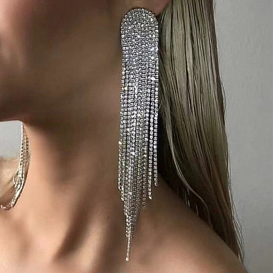 Formal Geometric Tassel Earrings