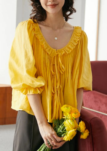 2025 Fall Cute Pink Chiffon Blouse Plus Size Shirt