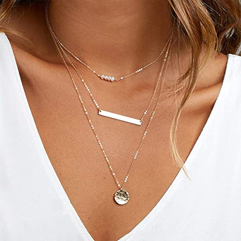 Simplicity Geometric Patchwork Necklaces Gj0066